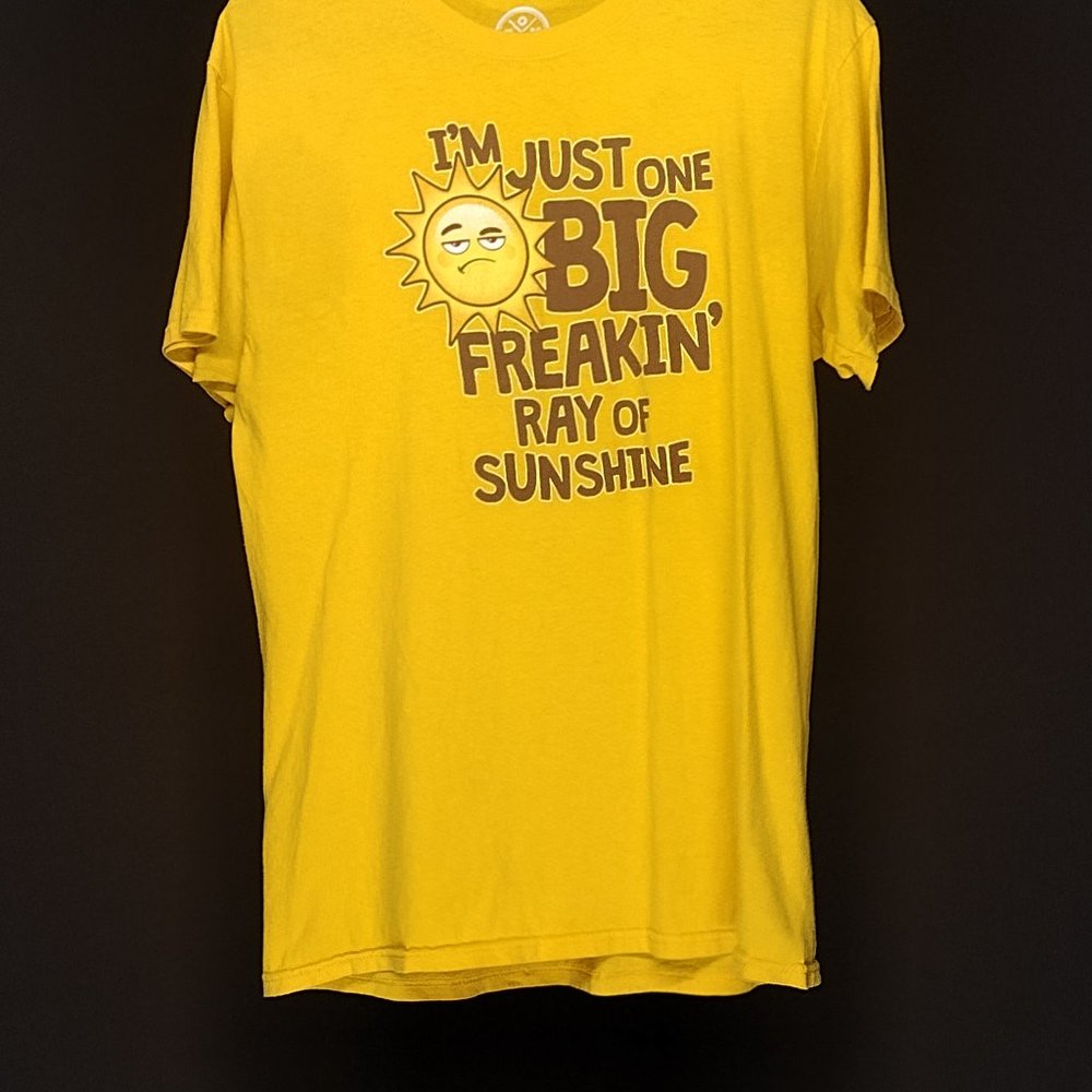 DOM Funny Graphic Tee Medium Yellow